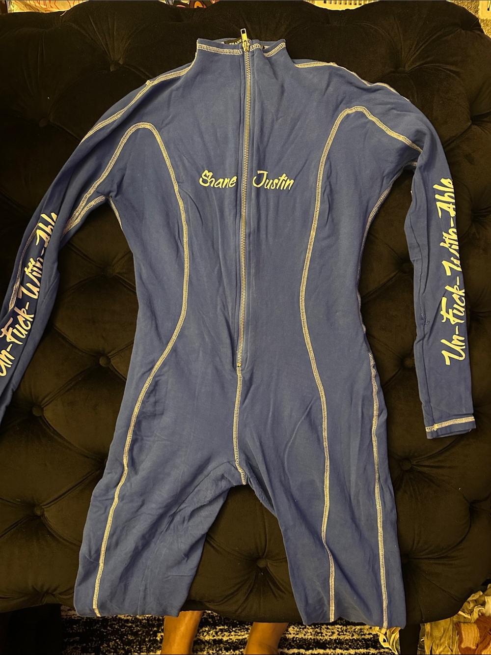 Shane Justin Full-Body Swim Suit with Front Zip